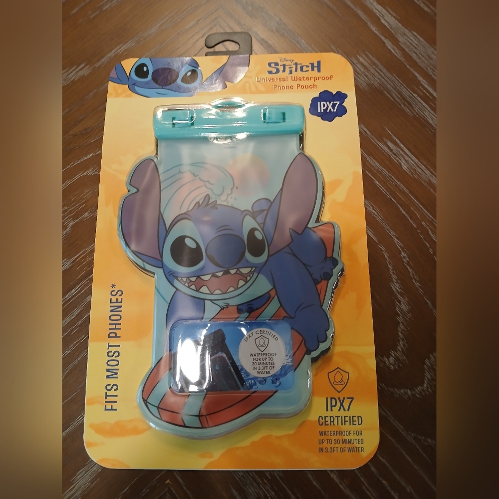 Disney Stitch Waterproof Phone Pouch - Blue and Orange
